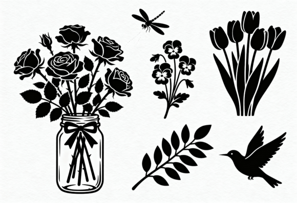 Black Floral Silhouettes SVG Flowers: A Designer's Review