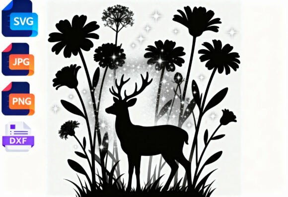 Deer Floral Silhouette SVG Cut File Review