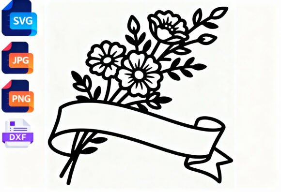 Floral Banner SVG Cut File Flowers: A Designer's Stitch Test