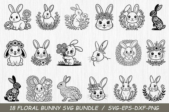 Floral Bunny SVG Bundle Review
