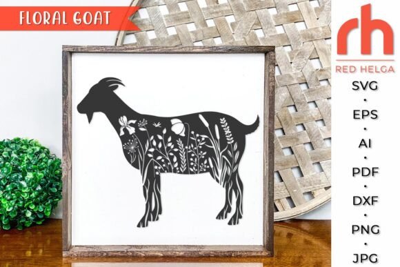 Floral Goat SVG, Flower Animal Cut File Review