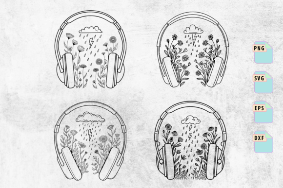 Floral Headphones Svg Design Bundle Review