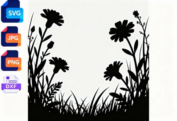 Floral Silhouette SVG Cut File Flowers Review