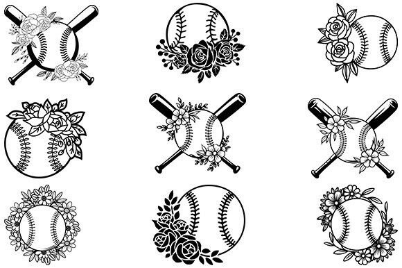 Floral Softball Svg,Softball Bundle Review