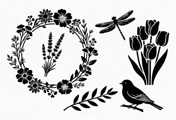 Floral Wreath SVG Bundle with Birds and Real Review