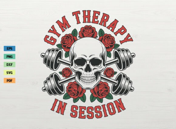 Gym Therapy in Session Floral Skull SVG Review