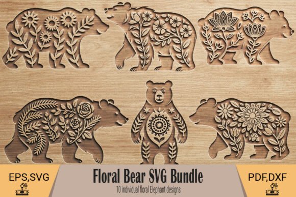 Laser Cut Floral Bear SVG Bundle Review