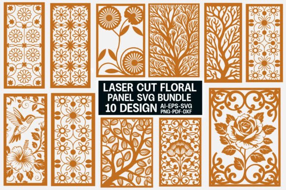 Laser Cut Floral Panel SVG Bundle 2 Review