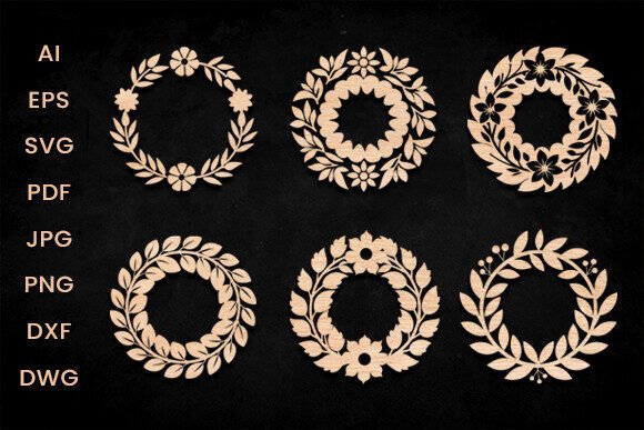 Laser Cut Floral Wreath SVG Bundle Design Review