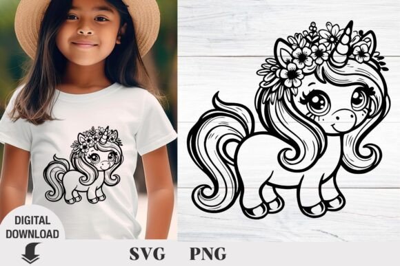 Unicorn Svg, Baby Unicorn Svg, Floral Review